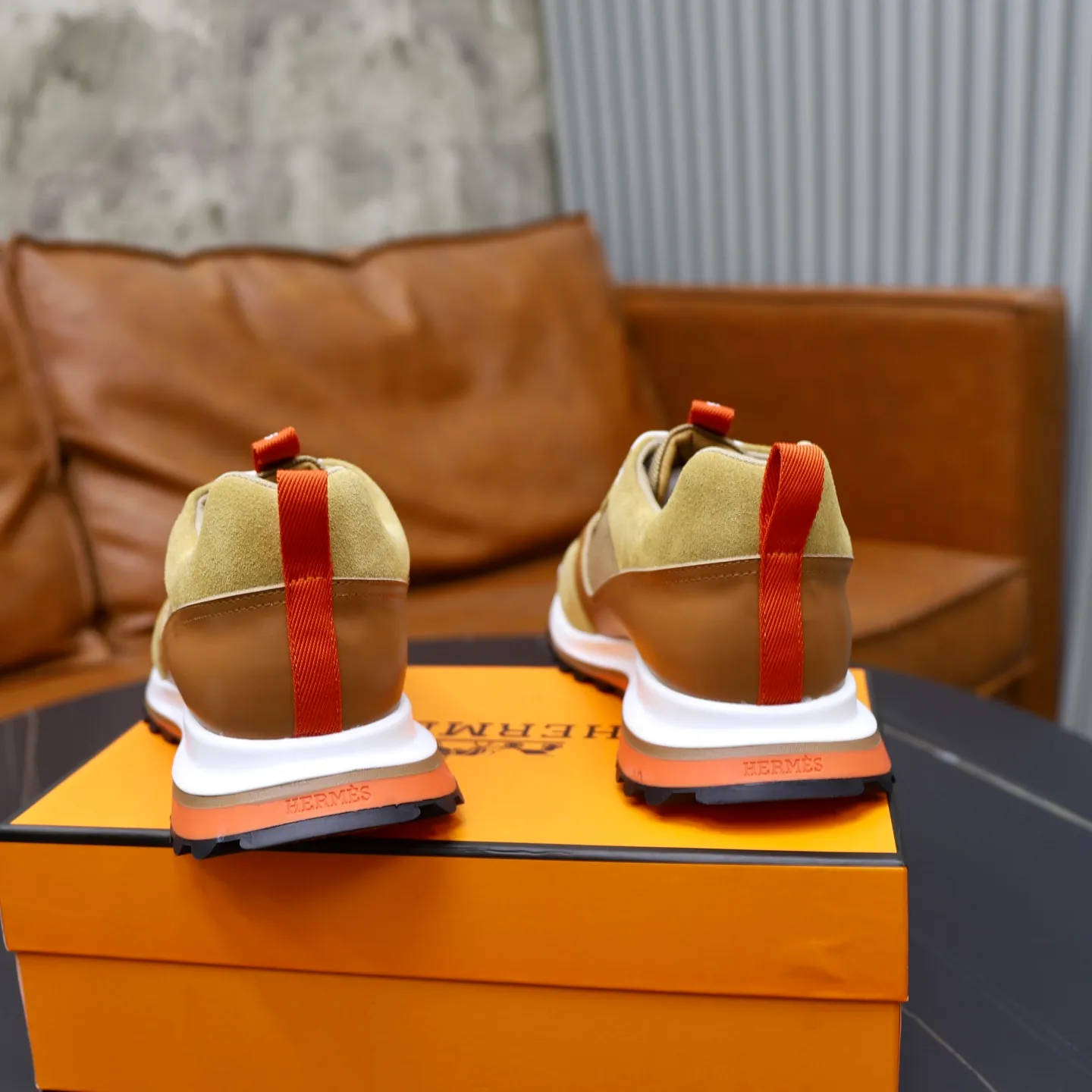 Men's shoes: 462💰🎬【Hermès】Official website synchronization Counter quality French Paris catwalk style Simple and classic Imported original fabric Original outsole Size (size): 38-44